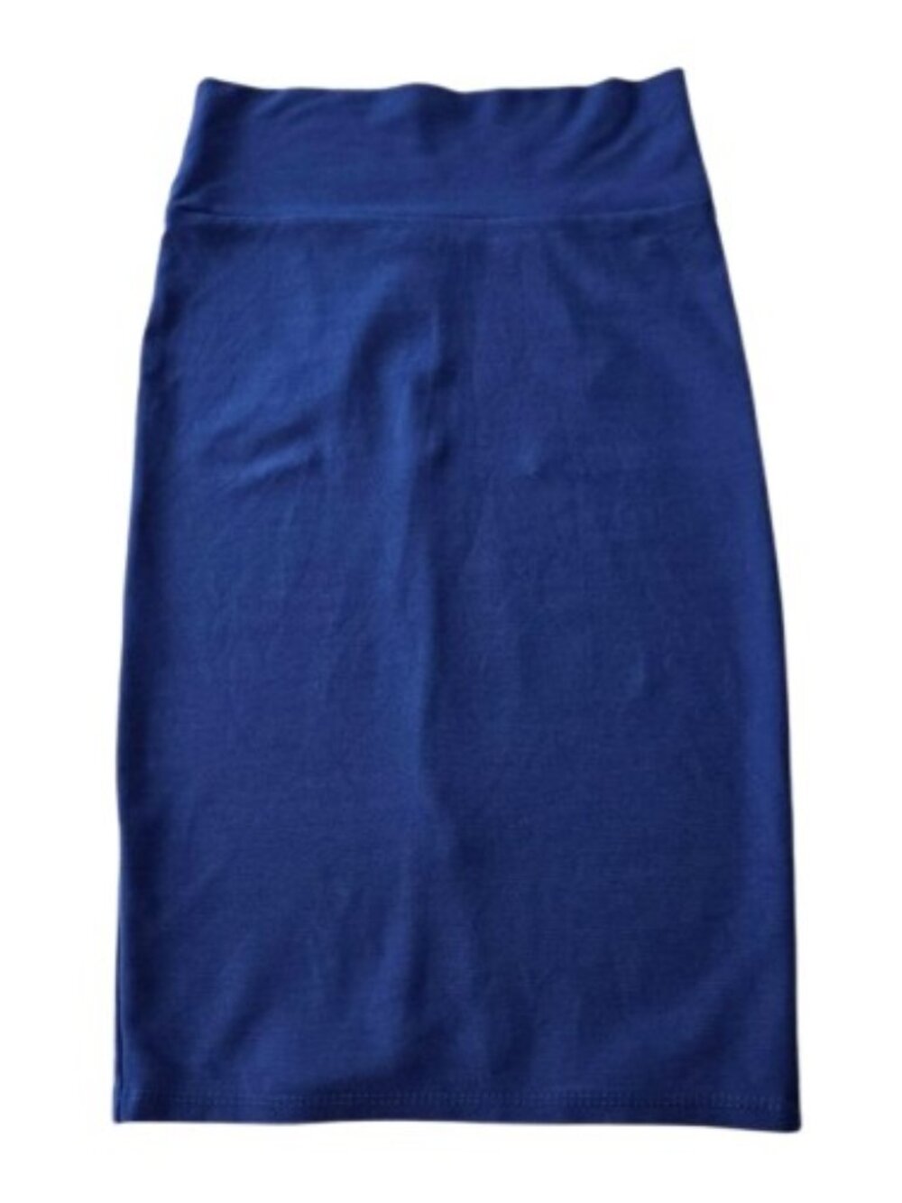 Rainbow Women’s Bodycon Mini Skirt Stretch Back Slit Blue Size Small